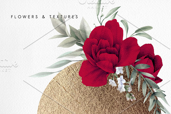 Flowers, crystals and textures(PNG) in Illustrations - product preview 7