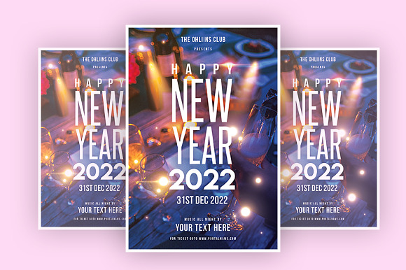 HAPPY NEW YEAR in Flyer Templates - product preview 1
