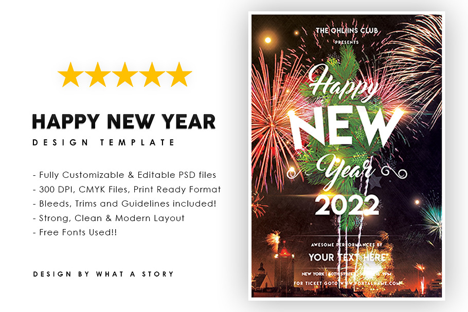 Happy New Year in Flyer Templates - product preview 8