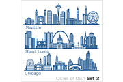 Cities of USA - Seattle, Saint Louis