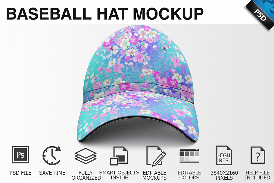 Baseball Hat Mockup 02 in Product Mockups - product preview 8