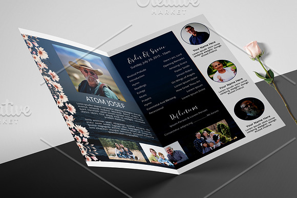Funeral Program Template - V958 in Brochure Templates - product preview 3