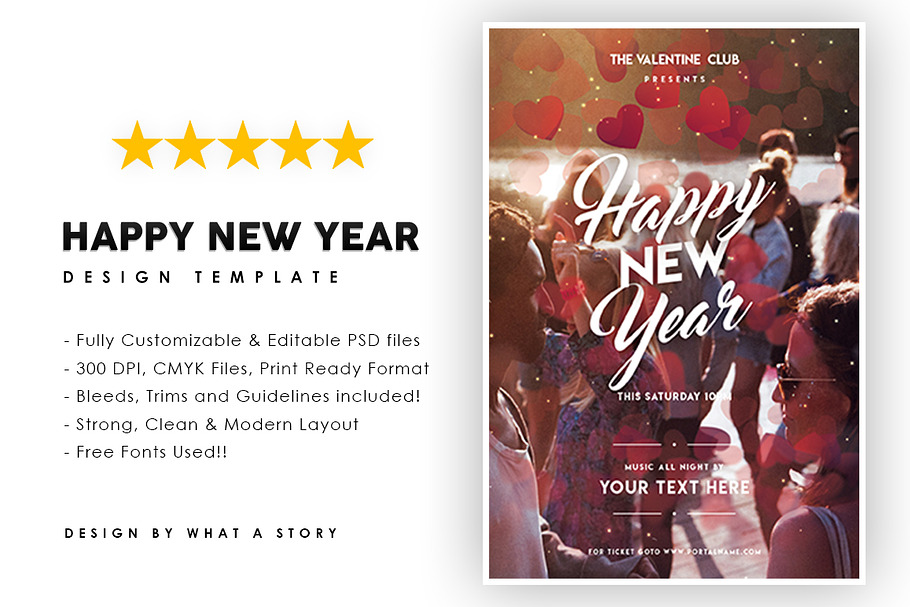 Happy New Year in Flyer Templates - product preview 8