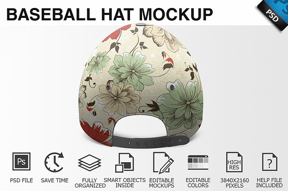 Baseball Hat Mockup 04 in Product Mockups - product preview 1