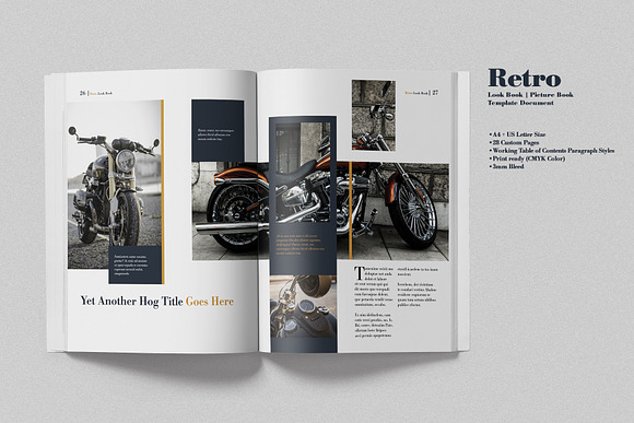 Retro Look Book Indesign Template in Magazine Templates - product preview 4