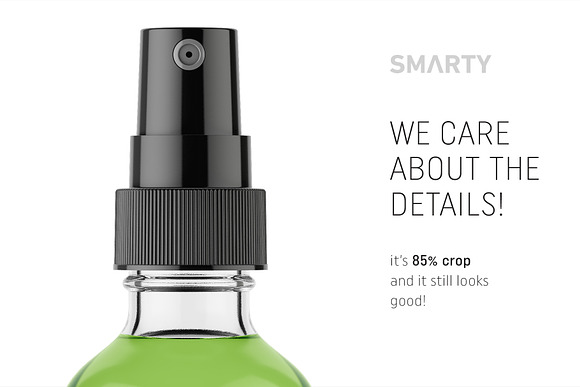 Transparent atomizer bottle mockup in Product Mockups - product preview 3