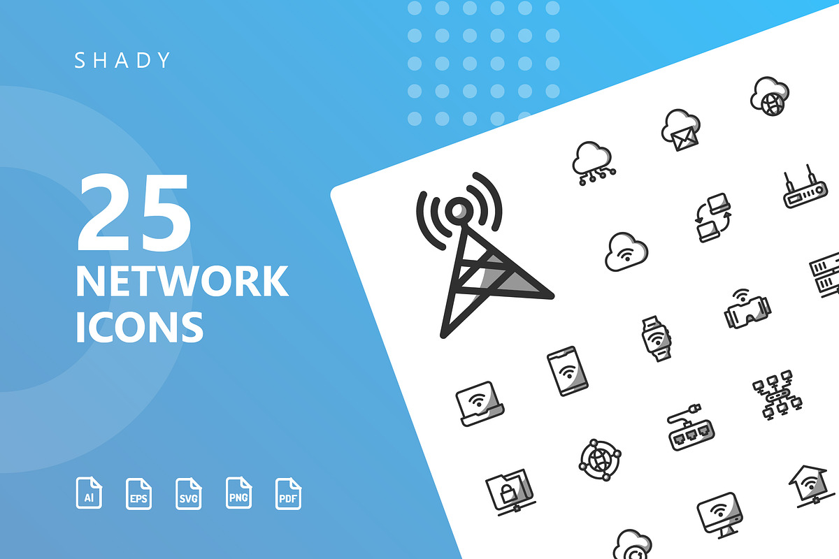 Network Shady Icons in Server Icons - product preview 8