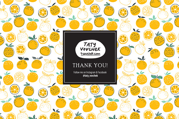 10 Oranges patterns + posters & more in Patterns - product preview 6