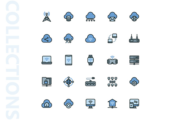 Network Filled Icons in Server Icons - product preview 3