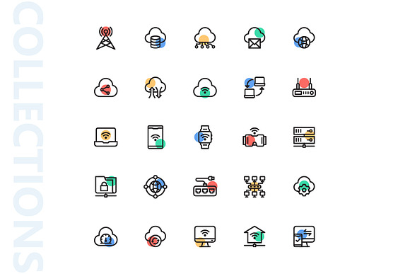 Network Shape Icons in Server Icons - product preview 3