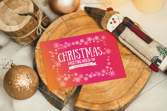 Christmas greeting Mock-Up in Print Mockups - product preview 2