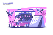 Welcome 2020 - Vector Illustration