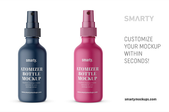 Matt atomizer bottle mockup in Product Mockups - product preview 1