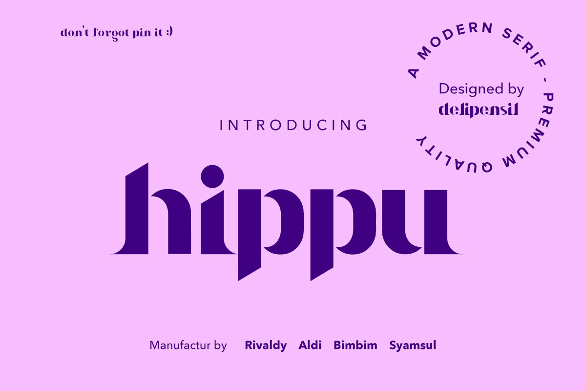 Hippu Medium Font in Serif Fonts - product preview 8