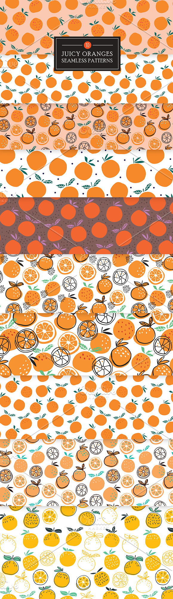10 Oranges patterns + posters & more in Patterns - product preview 7