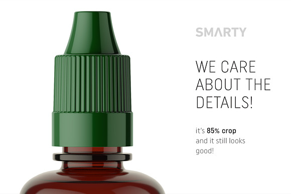 Amber dropper bottle mockup in Product Mockups - product preview 3