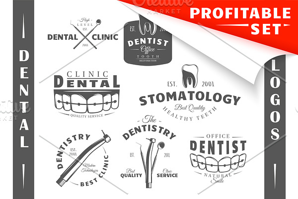 16 Dental Logos Templates