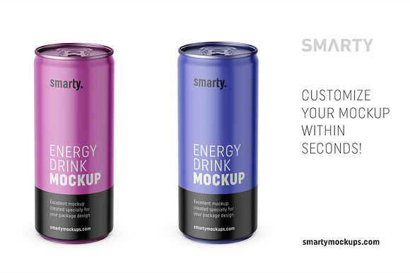 Energy drink mockup in Product Mockups - product preview 2