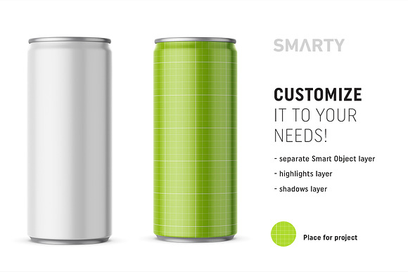 Energy drink can mockup in Product Mockups - product preview 1