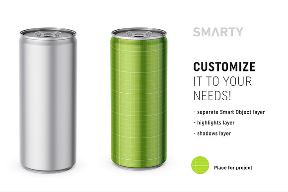 Energy drink can mockup in Product Mockups - product preview 1