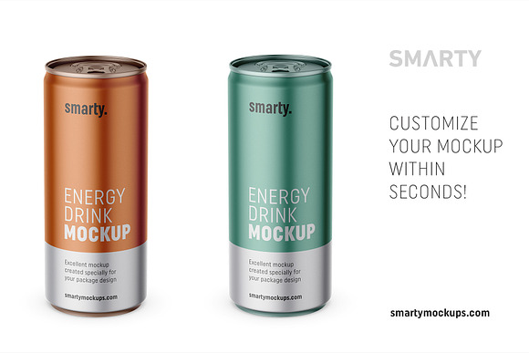 Energy drink can mockup in Product Mockups - product preview 2