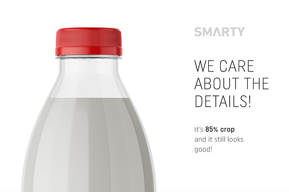 Milk bottle mockup in Product Mockups - product preview 3