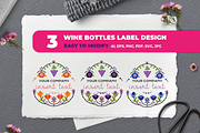 Floral bottle labels