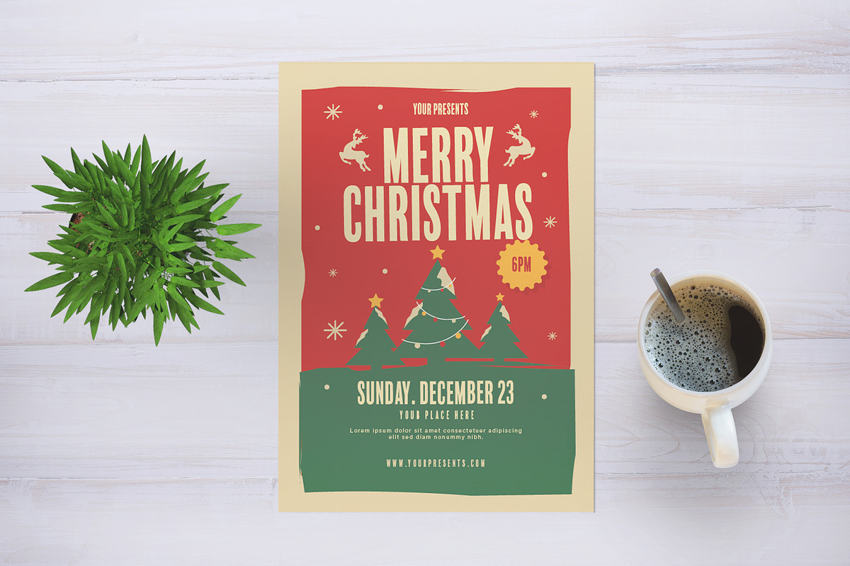 Merry Christmas Party in Flyer Templates - product preview 8