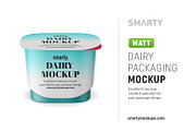 Matt dairy packaging mockup