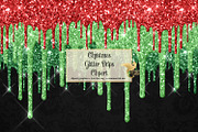 Christmas Glitter Drips Clipart
