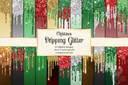 Christmas Glitter Drips Backgrounds