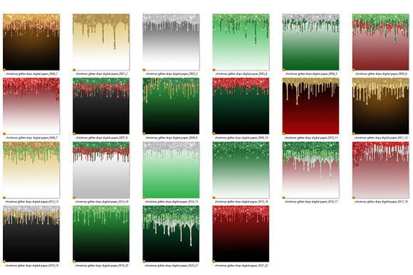 Christmas Glitter Drips Backgrounds in Textures - product preview 3