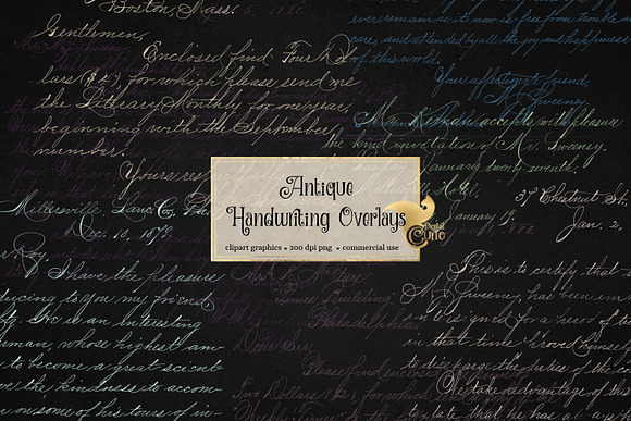 Antique Handwriting Overlays in Illustrations - product preview 2