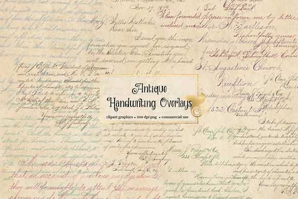 Antique Handwriting Overlays in Illustrations - product preview 3