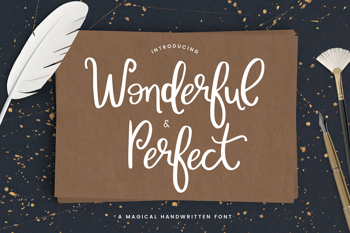 Wonderful & Perfect | A Script Font in Script Fonts - product preview 8