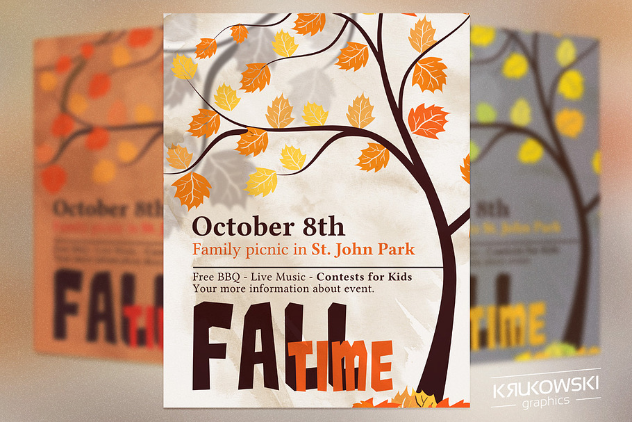 Fall Time Picnic Flyer in Flyer Templates - product preview 8