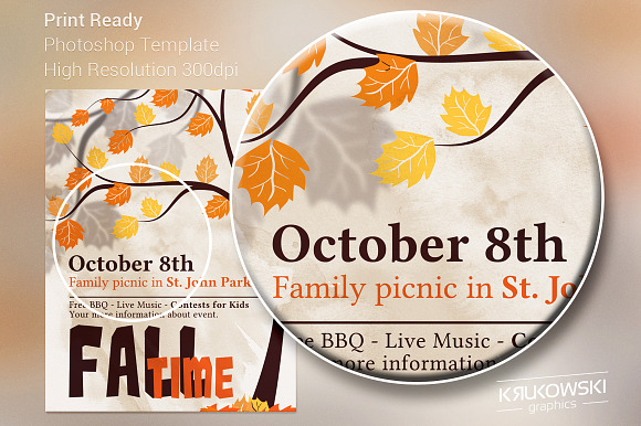 Fall Time Picnic Flyer in Flyer Templates - product preview 1