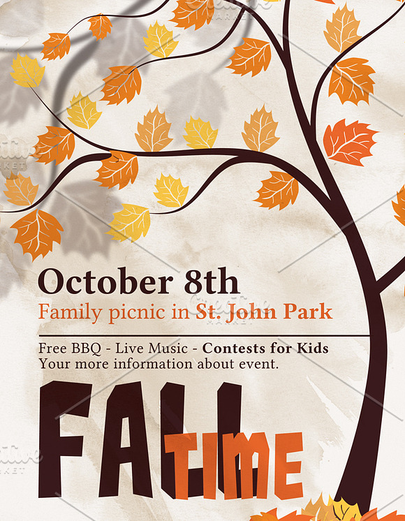 Fall Time Picnic Flyer in Flyer Templates - product preview 2