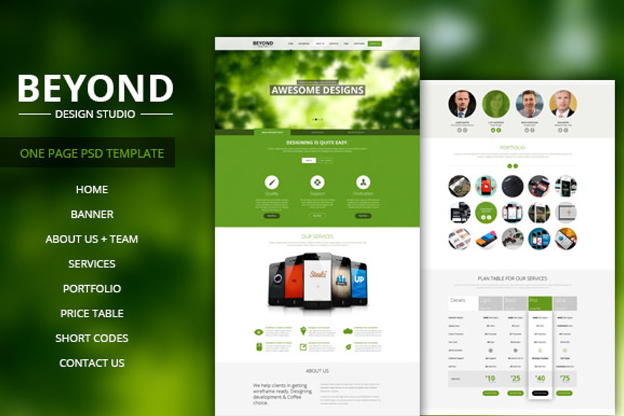 Beyond - One page PSD Template in Landing Page Templates - product preview 8