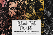 Black Foil Marble Textures
