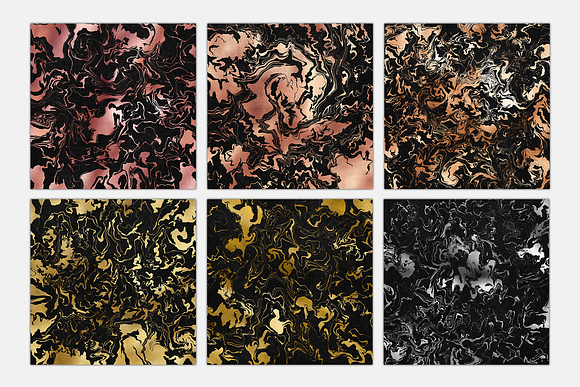 Black Foil Marble Textures in Textures - product preview 2