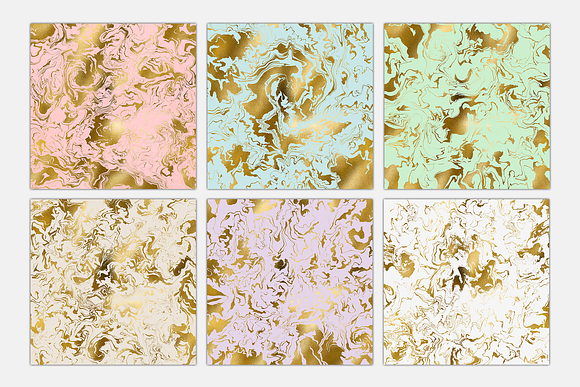 Pastel Marble Gold Foil Textures in Textures - product preview 1