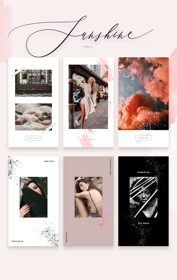 Canva templates for bloggers in Instagram Templates - product preview 8