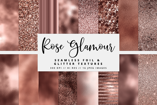 Rose Glamour Foil Textures
