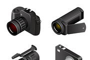Vector Camera. Photos and videos 3d