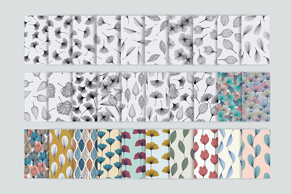 Leaf Lines Seamless Patterns in Patterns - product preview 5