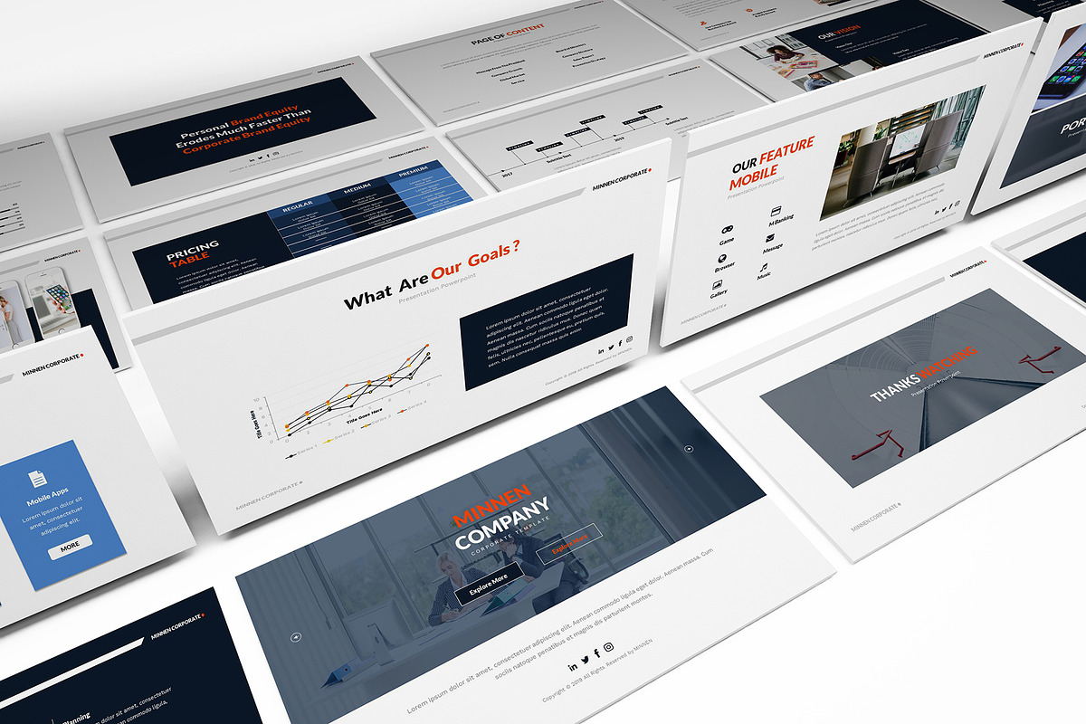 Minnen Corporate Powepoint in PowerPoint Templates - product preview 8