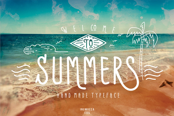 Summers Typeface + BONUS vector in Display Fonts - product preview 5