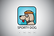 Sporty Dog Logo Template