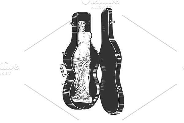 Venus de Milo double bass case